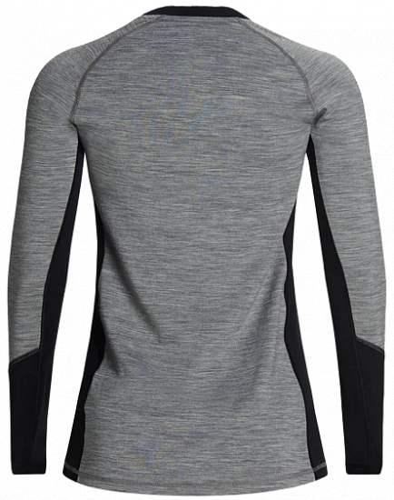 Футболка женская Peak Performance Magic Crew Grey Melange/Black - Фото 6 большая