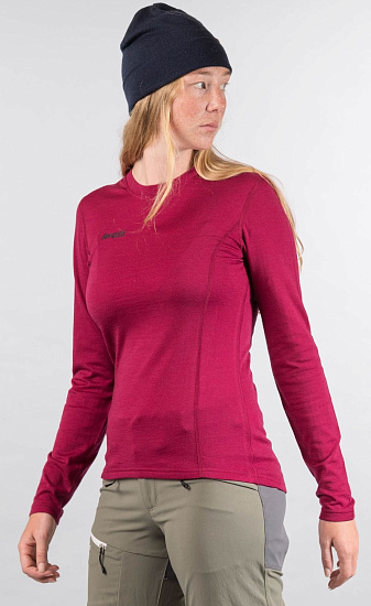 Футболка женская Bergans Akeleie BeetRed/Raspberry - Фото 3 большая