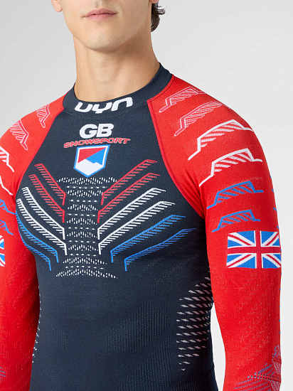 Футболка UYN Natyon 30 Uw Lg Sl Turtle Neck Great Britain - Фото 5 большая