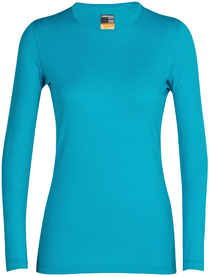 Футболка женская Icebreaker 200 Oasis LS Crewe Arctic Teal - Фото 1 большая