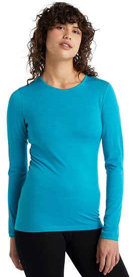 Футболка женская Icebreaker 200 Oasis LS Crewe Arctic Teal - Фото 3 большая