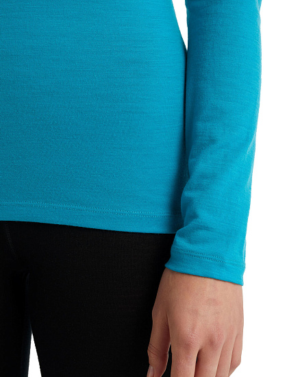 Футболка женская Icebreaker 200 Oasis LS Crewe Arctic Teal - Фото 7 большая