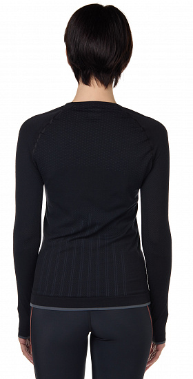 Футболка женская Icebreaker 200 Zone Seamless LS Crewe Black - Фото 3 большая