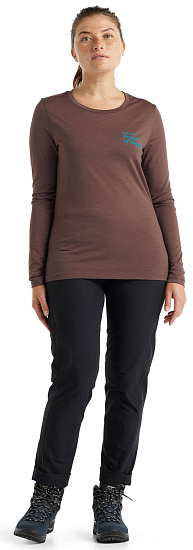 Футболка женская Icebreaker Tech Lite II LS Low Power of Nature Mink - Фото 2 большая