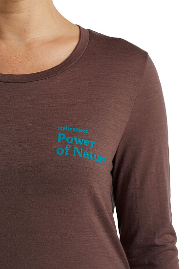 Футболка женская Icebreaker Tech Lite II LS Low Power of Nature Mink - Фото 5 большая