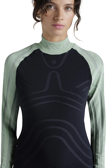 Лонгслив женский X-Bionic Heatloop Digital Lime/X Black - Фото 3 большая