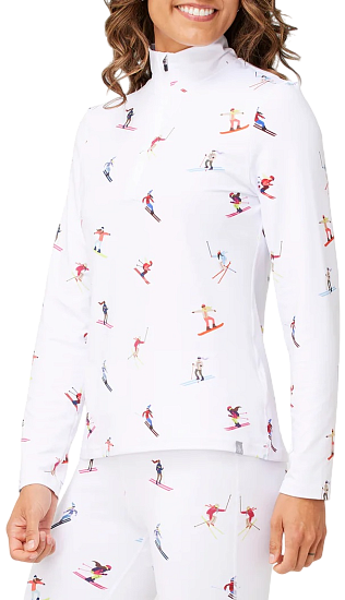 Лонгслив женский Krimson Klover Multi Skiers White - Фото 3 большая