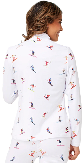 Лонгслив женский Krimson Klover Multi Skiers White - Фото 4 большая