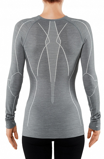 Лонгслив женский Falke Shirt Ls Comf Серый - Фото 2 большая