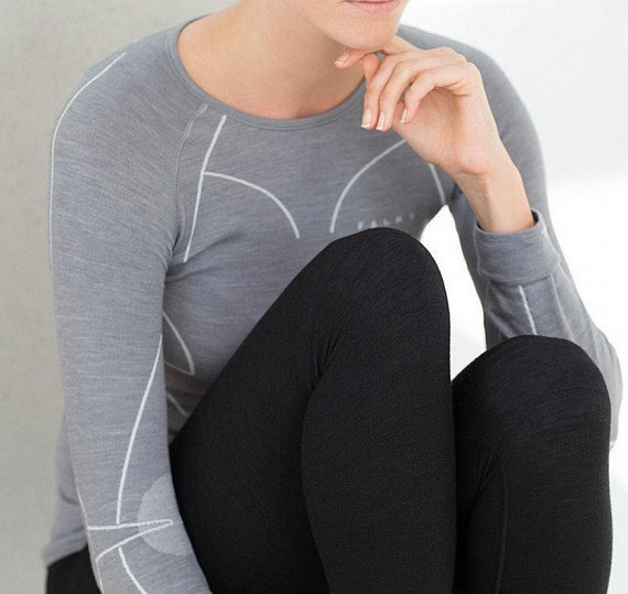 Лонгслив женский Falke Shirt Ls Comf Серый - Фото 8 большая