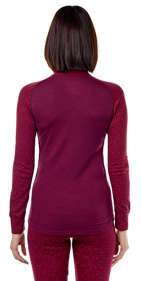 Лонгслив женский Devold Duo Active Zip Port - Фото 4 большая