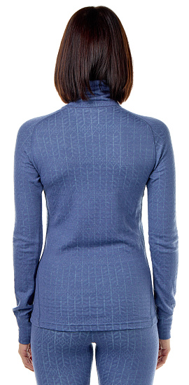 Лонгслив женский Devold Duo Active Zip Vintage - Фото 4 большая