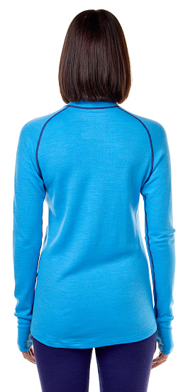 Лонгслив женский Devold Expedition Zip Malibu/Evening - Фото 4 большая