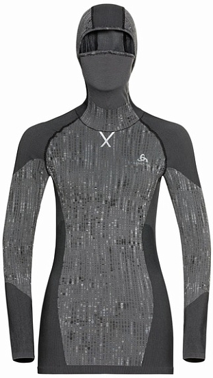 Футболка женская Odlo With Facemask L/S Blackcomb Черный - Фото 1 большая