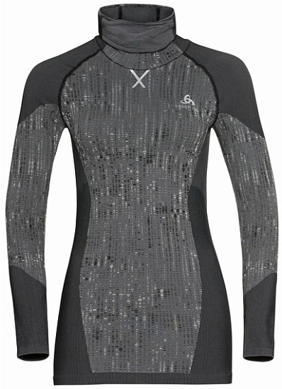 Футболка женская Odlo With Facemask L/S Blackcomb Черный - Фото 3 большая