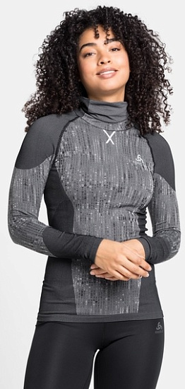 Футболка женская Odlo With Facemask L/S Blackcomb Черный - Фото 5 большая