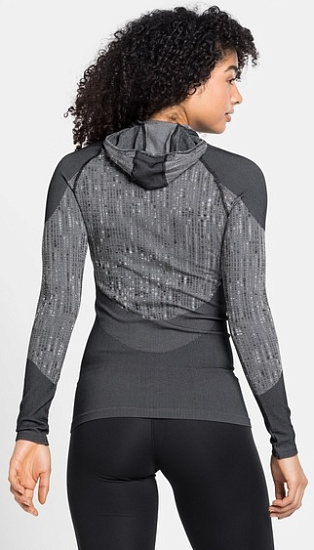 Футболка женская Odlo With Facemask L/S Blackcomb Черный - Фото 7 большая