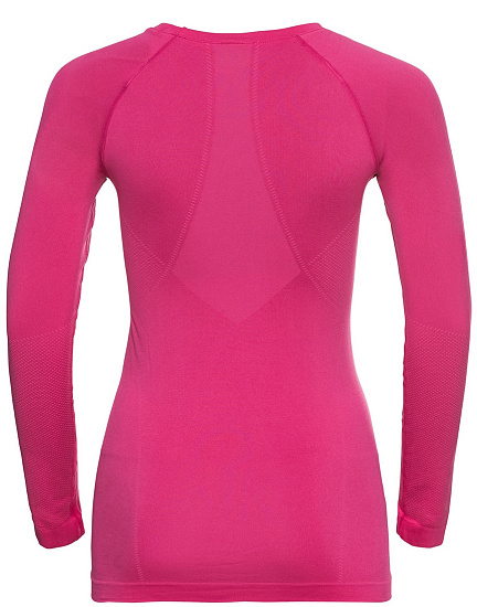 Футболка женская Odlo Performance Evolution Warm LS Пурпурно-Розовый - Фото 2 большая