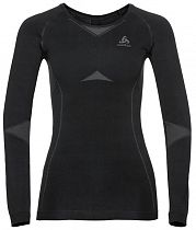 Лонгслив женский Odlo Performance Evolution Warm LS Черный/Темно-Серый Графит