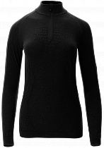 Лонгслив женский UYN Evolutyon Biotech Uw Zip Up Black
