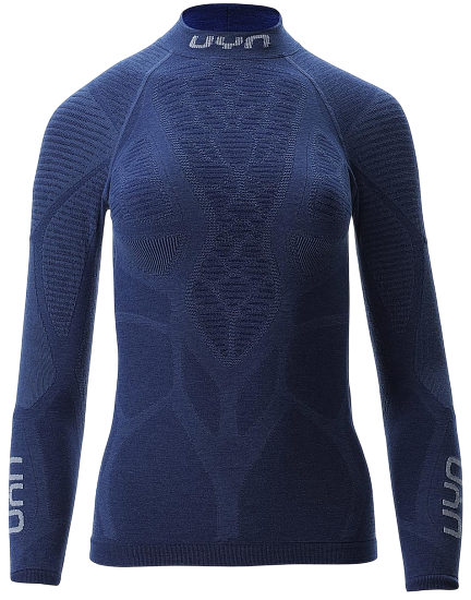 Лонгслив женский UYN Elevatyon Biomorph Uw LS Turtle Neck Indaco - Фото 4 большая