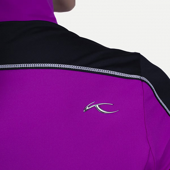 Лонгслив женский Kjus Race 2.0 Hz Mulberry/Black - Фото 3 большая
