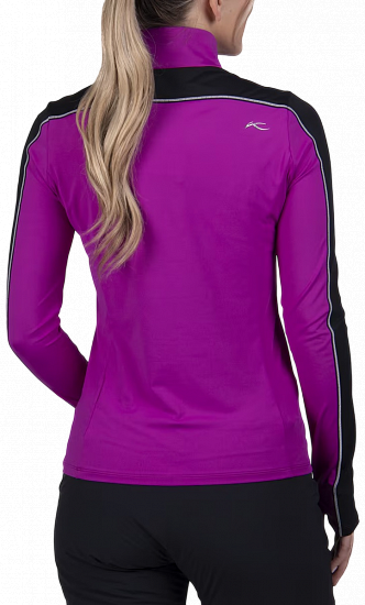 Лонгслив женский Kjus Race 2.0 Hz Mulberry/Black - Фото 6 большая