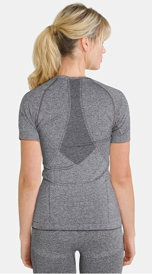 Футболка женская Odlo Suw Top Crew Neck S/S Perfomance Light Серый Меланж - Фото 4 большая