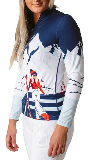 Футболка женская Krimson Klover Apres Anyone 1/4 Zip Indigo - Фото 1 большая