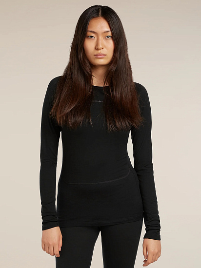 Лонгслив женский Icebreaker ZoneKnit 200 Black - Фото 2 большая
