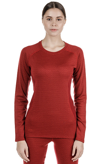 Футболка женская Bergans Snoull Bordeaux/Lounge - Фото 2 большая