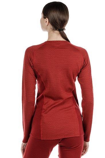 Футболка женская Bergans Snoull Bordeaux/Lounge - Фото 4 большая