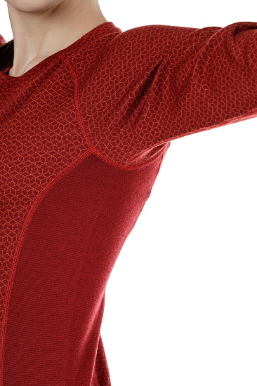 Футболка женская Bergans Snoull Bordeaux/Lounge - Фото 5 большая