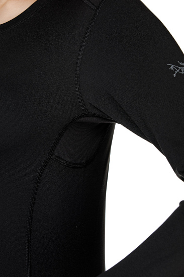 Футболка женская Arcteryx Phase AR Crew LS Black - Фото 2 большая