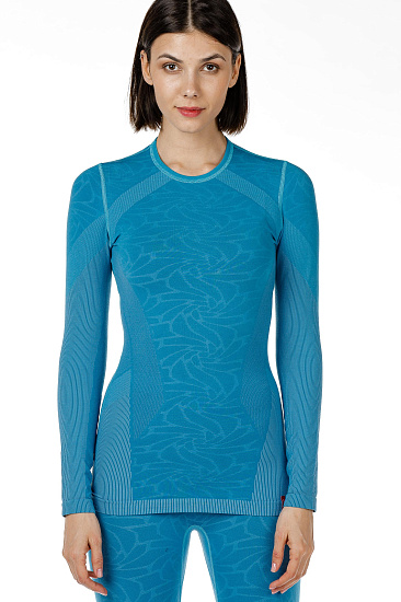 Футболка женская Loffler Hybrid Мор. Волна - Фото 3 большая