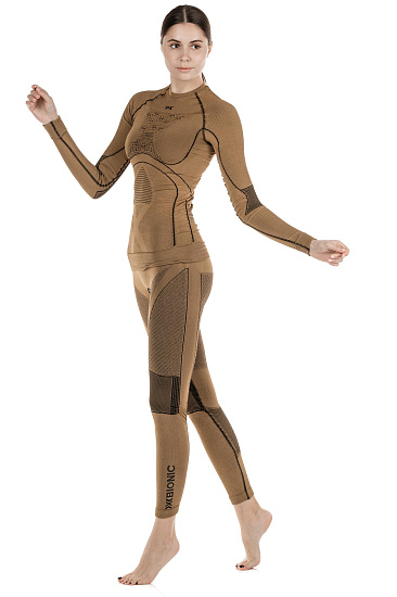 Лонгслив женский X-Bionic Radiactor 4.0 Gold/Black - Фото 3 большая