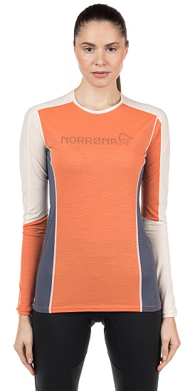 Футболка женская Norrona Equaliser Merino round Neck Flamingo - Фото 3 большая