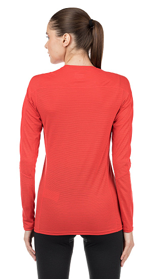 Футболка женская Norrona Equaliser Merino round Neck Crisp Ruby - Фото 5 большая