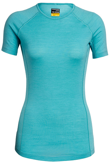 Футболка женская Icebreaker 150 Zone SS Crewe Lagoon - Фото 1 большая