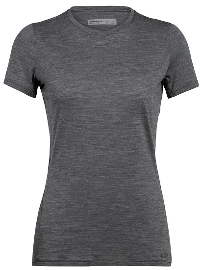 Футболка женская Icebreaker Amplify SS Low Crewe Monsoon Hthr - Фото 1 большая