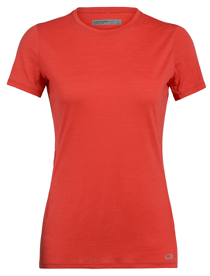 Футболка женская Icebreaker Amplify SS Low Crewe Fire - Фото 1 большая