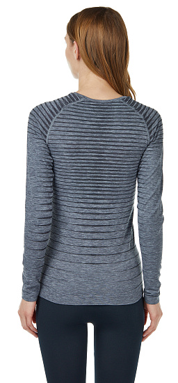 Футболка женская Odlo Performance Light LS Серый Меланж - Фото 5 большая