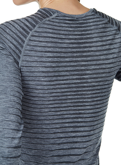 Футболка женская Odlo Performance Light LS Серый Меланж - Фото 6 большая