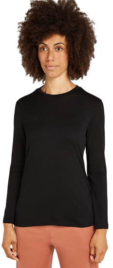 Лонгслив женский Icebreaker Merino 150 Tech Lite Black - Фото 2 большая