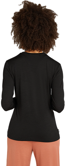 Лонгслив женский Icebreaker Merino 150 Tech Lite Black - Фото 3 большая