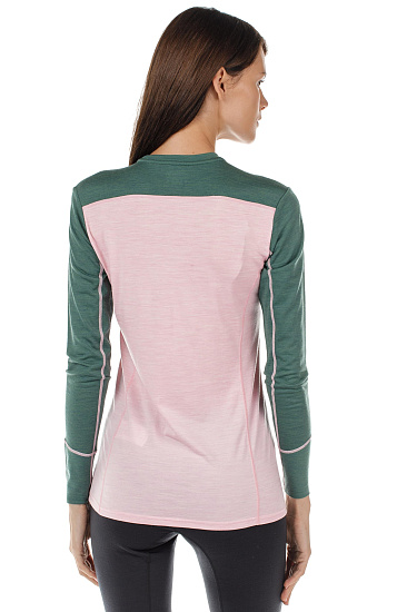 Футболка женская Norrona Wool Round Neck Candy Pink - Фото 4 большая