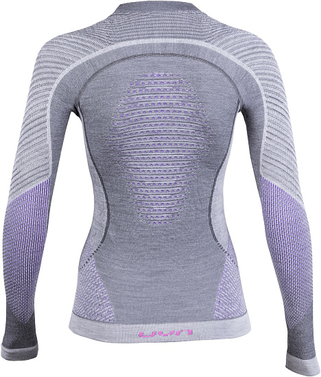 Лонгслив женский UYN Fusyon Uw Lg_Sl Anthracite/Purple/Pink - Фото 2 большая