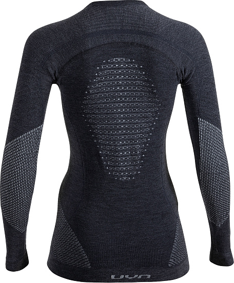Лонгслив женский UYN Fusyon Cashmere Uw Lg_Sl Grey Stone/Pearl - Фото 2 большая