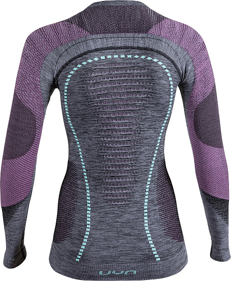 Лонгслив женский UYN Ambityon Uw Black Melange/Pink/Aqua - Фото 2 большая