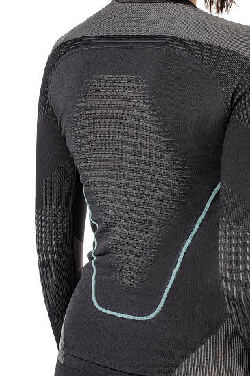 Лонгслив женский UYN Evolutyon Uw Charcoal/Anthracite/Aqua - Фото 5 большая